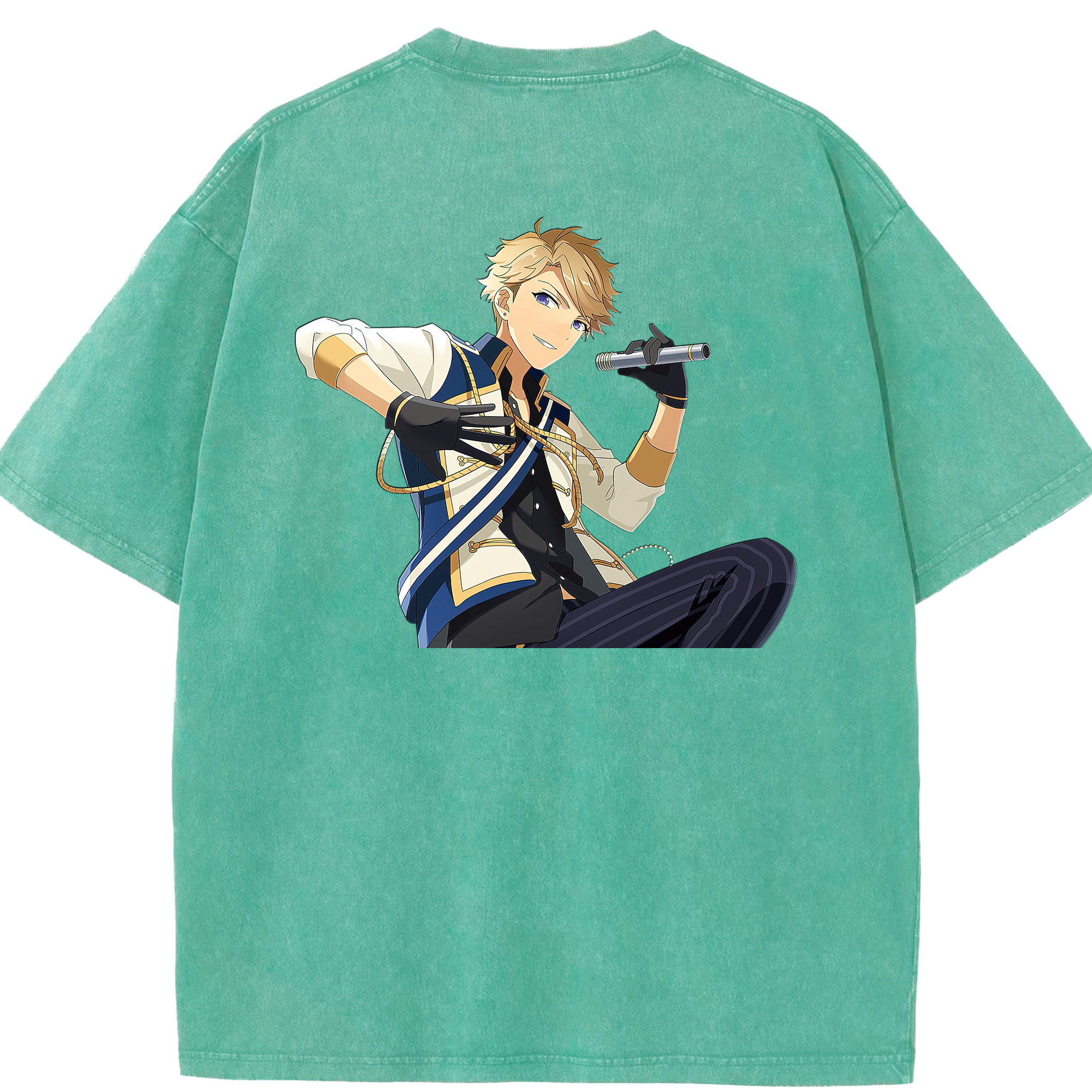 （画像用） あんさんぶるスターズ! Ensemble Stars 綿100% ヴィンテージ風 半袖Tシャツ（背面プリント）